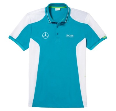 Мужская футболка поло Mercedes-Benz Men's Polo Shirt, Hugo Boss, Turquoise