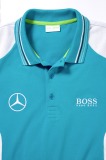 Мужская футболка поло Mercedes-Benz Men's Polo Shirt, Hugo Boss, Turquoise, артикул B66956163