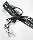 Шнурок для ключей Mercedes-Benz AMG Petronas Lanyard, Black, артикул B67997321