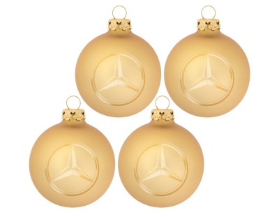 Набор из четырех елочных шаров Mercedes-Benz Christmas balls, Classic Stars!