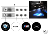 Светодиодные планки в двери BMW Logo LED Door Light Projector, артикул 63312289654