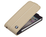 Кожаный чехол BMW iPhone 5/5S Signature Flip Cream, артикул J5200000004