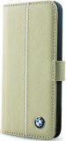 Кожаный чехол BMW для iPhone 5/S Signature Booktype Cream, артикул J5200000049