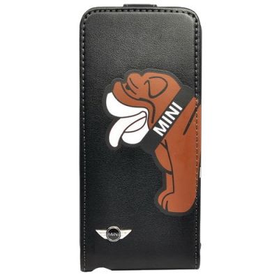 Кожаный чехол MINI iPhone 5/5S Flip Bulldog Berry
