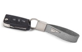Кожаный брелок Skoda Superb Leather Keyring, Grey, артикул 3V0087011