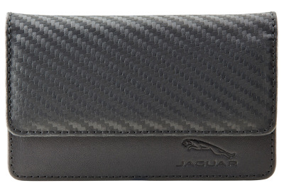 Кожаная визитница Jaguar Leather Business Card Case - Black