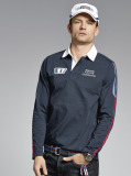 Рубашка-поло с длинным рукавом Porsche Martini Rugby shirt, Dark Blue, артикул WAP55200S0D