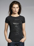 Женская футболка Porsche Women’s T-shirt – Porsche Crest, Black, артикул WAP7970XS0E