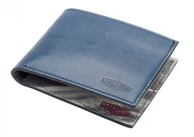 Мужской кожаный кошелек Jaguar Heritage 57 No.3 Leather Wallet - Blue