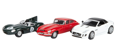 Набор из трех спортивных Jaguar D-E-F-Type Set, Scale Model 1:76