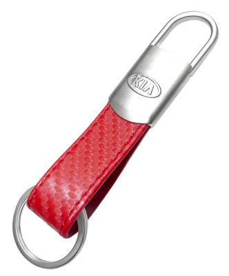 Кожаный брелок Kia Logo Keyring, Leather Red