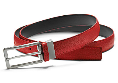 Женский кожаный ремень Audi Leather Belt Narrow, Red