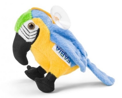 Плюшевый попугай с присоской игрушка Skoda Toy Parrot