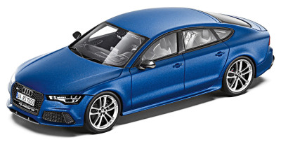 Модель автомобиля Audi RS 7 MJ 2015, Sepang Blue Matt, Scale 1:43