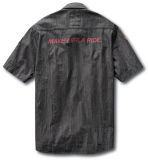 Мужская рубашка BMW Motorrad Short Sleeve Shirt, in Grey Denim, for Men, артикул 76868561086