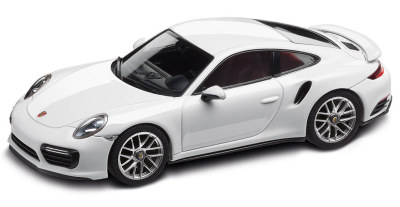 Модель автомобиля Porsche 911 Turbo S Coupe (991 II), Scale 1:43, Carrara White