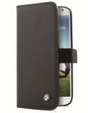 Кожаный чехол-книжка BMW для Samsung Galaxy S4 Signature Booktype Black, артикул J5200000034