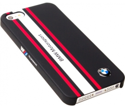 Чехол-крышка BMW для смартфона iPhone 5/5S Motorsport Hard Rubber Navy Blue