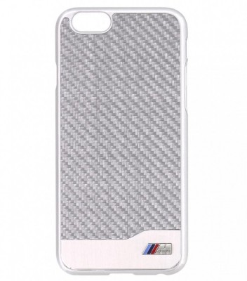 Крышка-чехол BMW для iPhone 6 M-Collection Carbon & Aluminium Finish, Silver