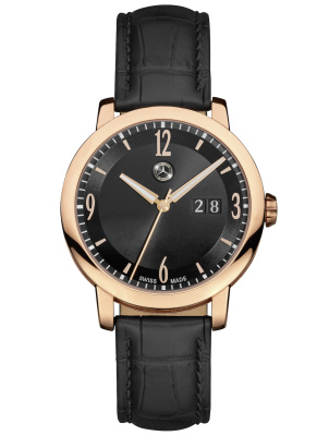 Мужские наручные часы Mercedes-Benz Men's Watch, Classic Gold Mark 2, Rosé Gold / Black