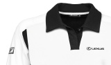 Мужская рубашка-поло Lexus F Sport Polo Shirt, White / Black, артикул LMFS00023L