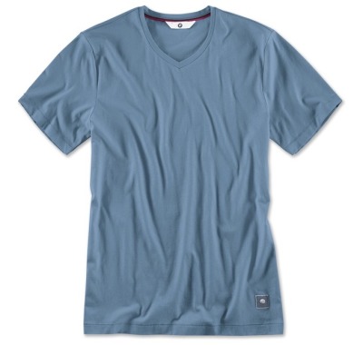 Мужская футболка BMW V-Neck T-Shirt, Men, Steel Blue
