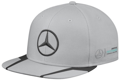 Кепка унисекс Mercedes F1 Unisex cap, Hamilton Flat Brim, Grey