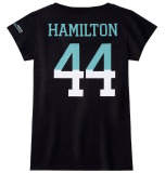 Женская футболка Mercedes F1 Women's T-shirt, Lewis Hamilton No. 44, Black, артикул B67996673