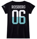 Женская футболка Mercedes F1 Women's T-shirt, Nico Rosberg No. 6, Black, артикул B67996668