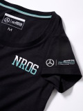 Женская футболка Mercedes F1 Women's T-shirt, Nico Rosberg No. 6, Black, артикул B67996668