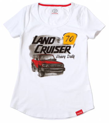 Женская футболка Toyota Land Cruiser 70, Ladies T-Shirt, White