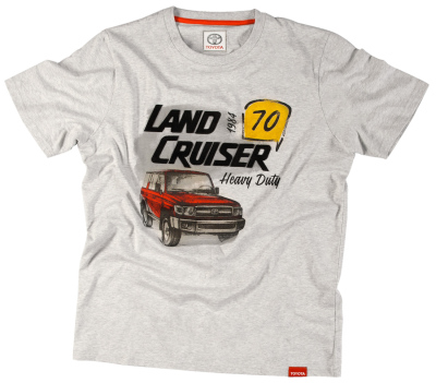 Футболка мужская Toyota Men's T-Shirt, Land Cruiser 70, Grey