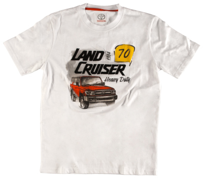 Футболка мужская Toyota Men's T-Shirt, Land Cruiser 70, White
