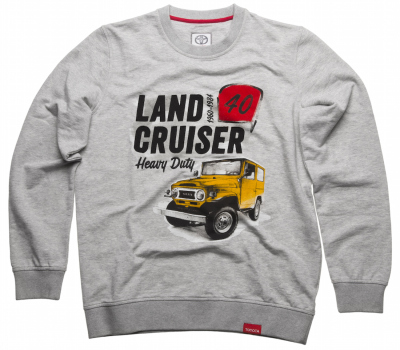 Мужская толстовка Toyota Land Cruiser 40, Grey
