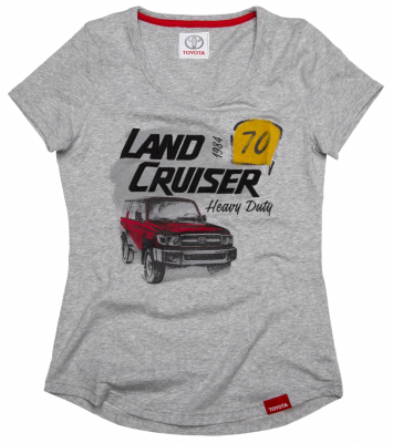 Женская футболка Toyota Land Cruiser 70, Ladies T-Shirt, Grey