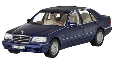 Модель Mercedes-Benz S 500 L, V140, 1994-1998, Azurite Blue, 1:18 Scale