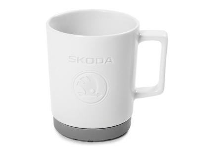 Фарфоровая кружка Skoda Mug with grey silikone Pad