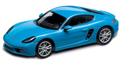 Модель автомобиля Porsche 718 Cayman S (982), Miami Blue, Scale 1:43