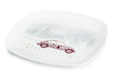 Тарелка Volkswagen Beetle Porcelain Plate, Marry Christmas