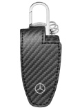 Кожаный футляр для ключей Mercedes-Benz Key Wallet, Carbon Leather, Black, артикул B66958325