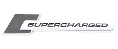Металлический шильдик на кузов автомобиля Audi Metall Badge Supercharged, Carbon