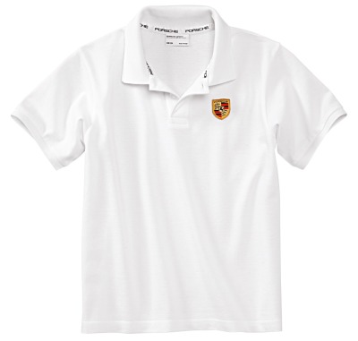 Детская футболка поло Porsche Logo Boy's Polo Shirt, White
