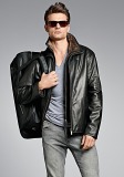 Кожаная куртка Porsche Unisex Leather Jacket, Black, артикул WAP90000S16