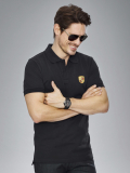 Мужская футболка поло Porsche Men's Polo Shirt, Logo, Black, артикул WAP59200S0B