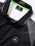 Мужская футболка поло Mercedes-Benz Men's Polo Shirt, Boss Green, Black/Grey/White, артикул B66958074