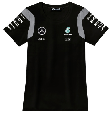 Женская футболка Mercedes-AMG Petronas F1 Women's Driver T-shirt, Black