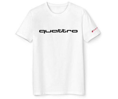 Мужская футболка Audi Mens Fanshirt, quattro, white