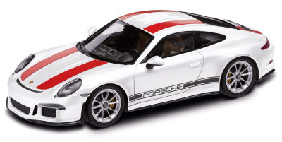Модель автомобиля Porsche 911 R (991 II), Scale 1:18, White/Red