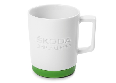 Фарфоровая кружка Skoda Mug with Green Silikone Pad