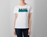 Женская футболка MINI T-Shirt Women’s Wordmark Colour Block, White/Aqua, артикул 80142445547